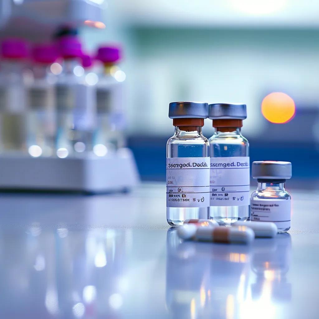 Vials of Semaglutide and Tirzepatide medications for weight loss